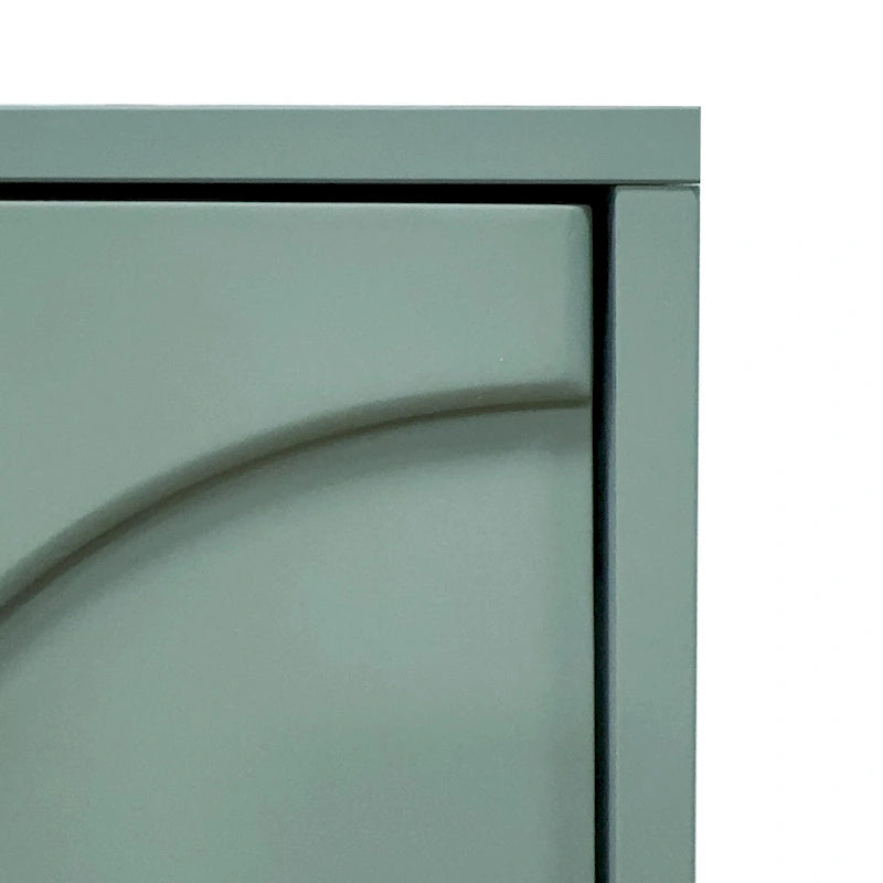 60" Wooden Cabinet with 4 Glass Doors Sideboard Buffet Server Cabinet