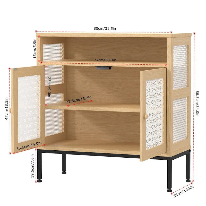 2-Door Sideboard Storage Cabinet