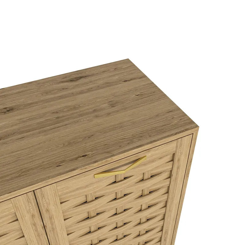 Wood Sideboard Buffet Storage with Adjustable Shelf