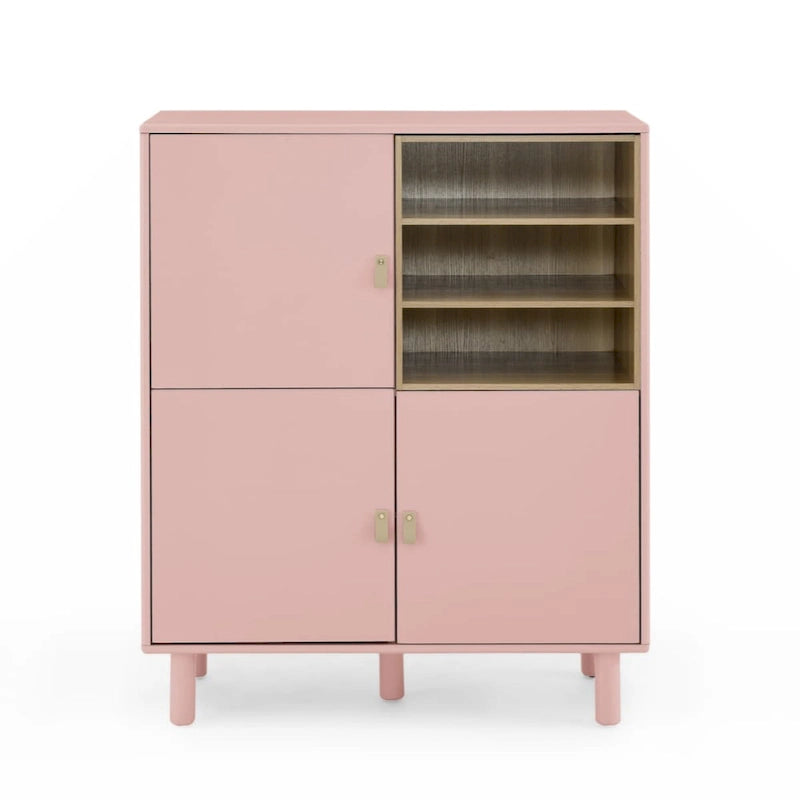 Storage Cabinet with Door – Wooden Sideboard with Adjustable Shelves