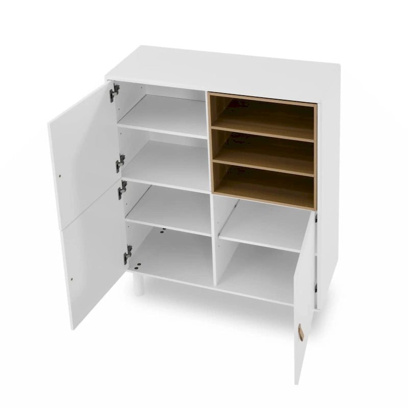 Storage Cabinet with Door – Wooden Sideboard with Adjustable Shelves