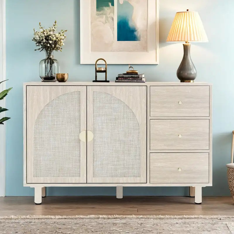 2-Door 3-Drawer Storage Cabinet