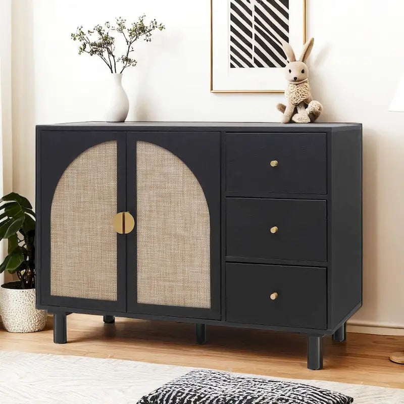 2-Door 3-Drawer Storage Cabinet