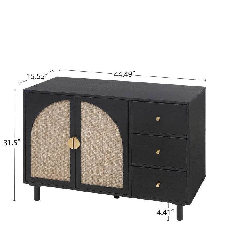 2-Door 3-Drawer Storage Cabinet
