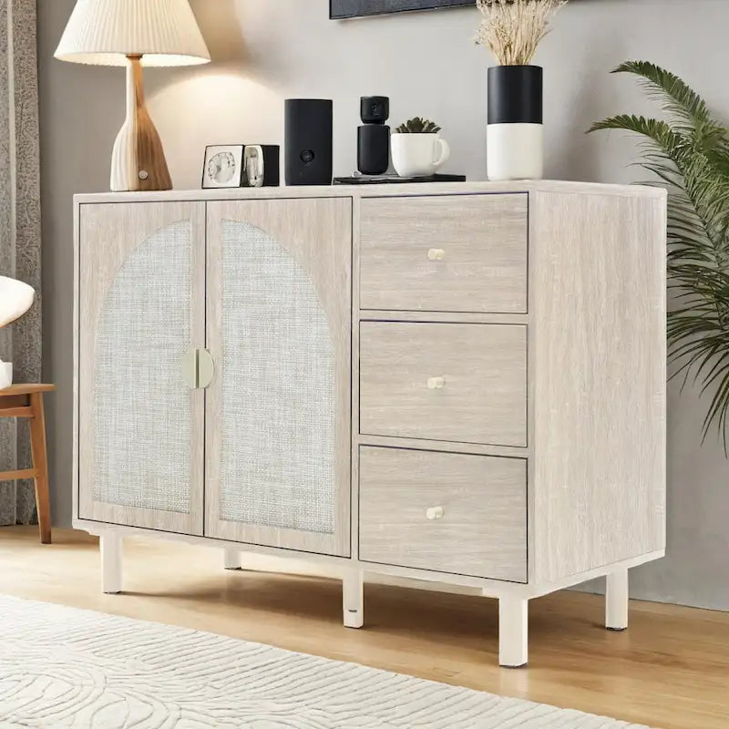 2-Door 3-Drawer Storage Cabinet