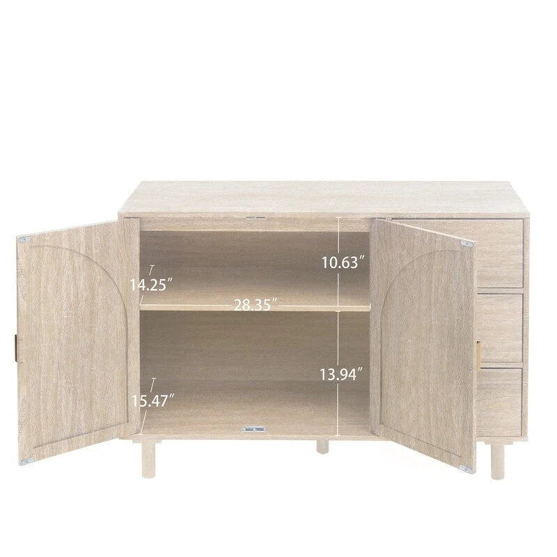 2-Door 3-Drawer Storage Cabinet