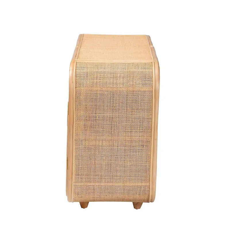 Bohemian Natural Rattan 3-Door Storage Cabinet