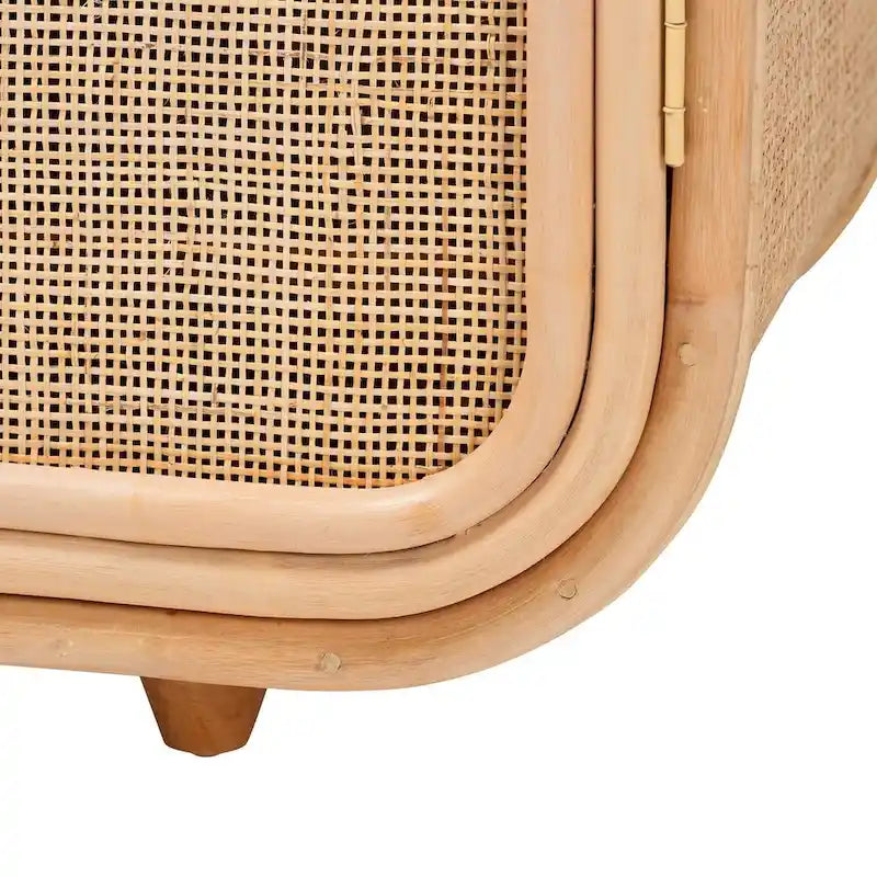 Bohemian Natural Rattan 3-Door Storage Cabinet