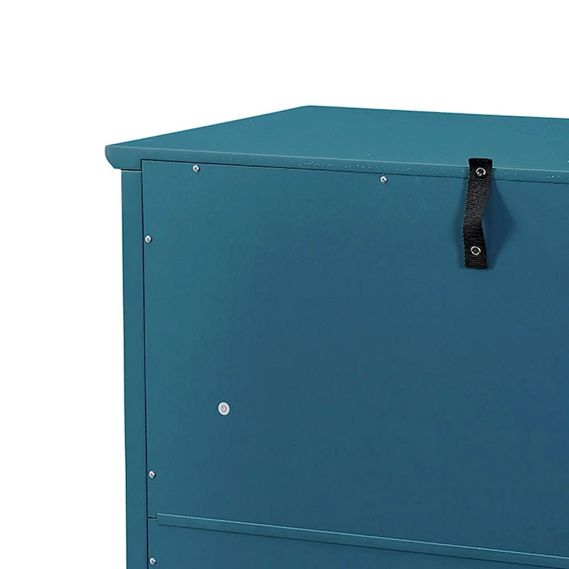 Vintage Style Wooden Sideboard, Teal Blue