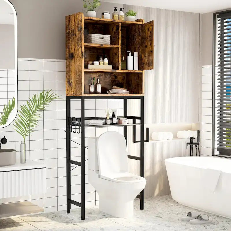 Over The Toilet Storage, 4-Tier Space Saver Organizer Rack, Bathroom Organizer Over Toilet