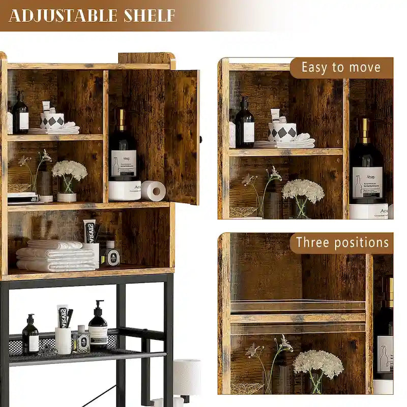 Over The Toilet Storage, 4-Tier Space Saver Organizer Rack, Bathroom Organizer Over Toilet