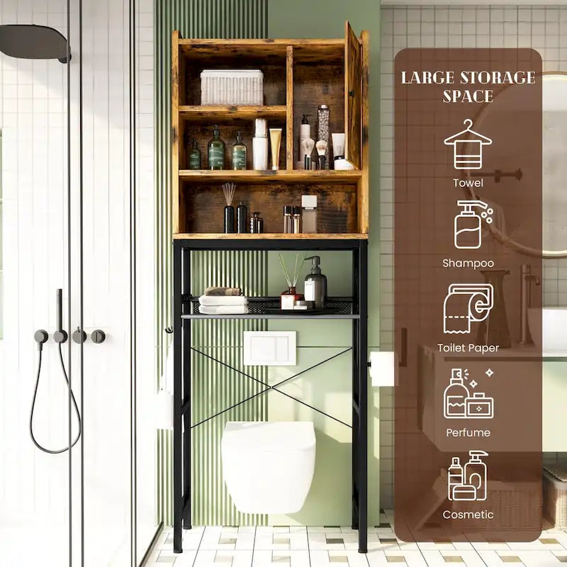 Over The Toilet Storage, 4-Tier Space Saver Organizer Rack, Bathroom Organizer Over Toilet