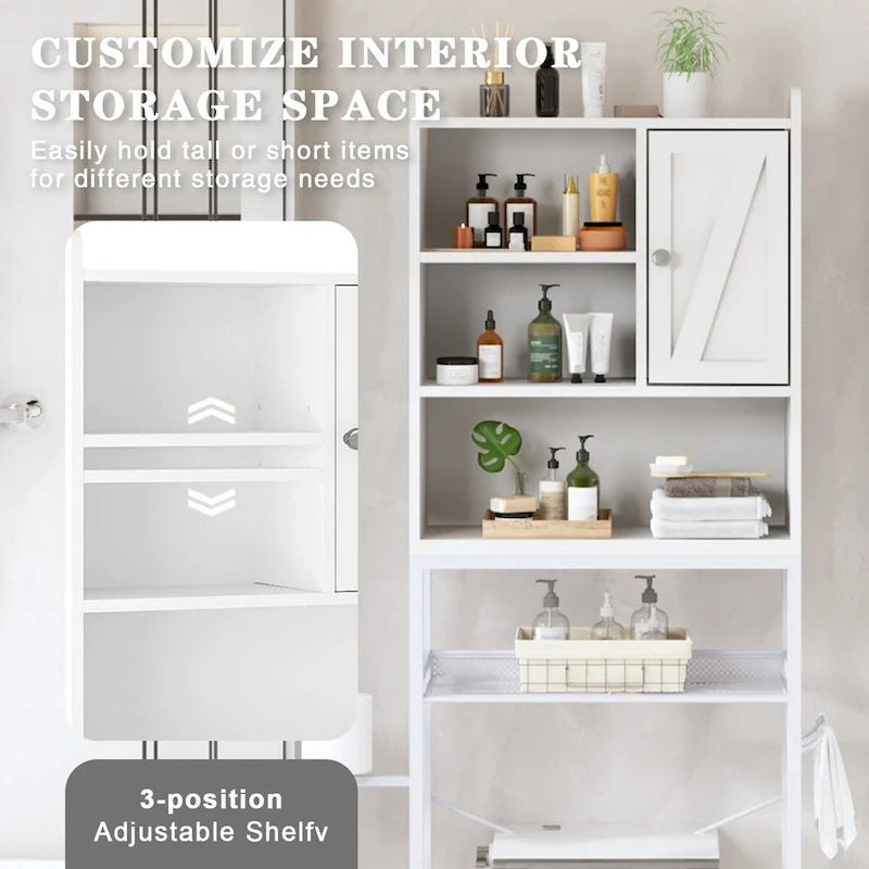 Over The Toilet Storage, 4-Tier Space Saver Organizer Rack, Bathroom Organizer Over Toilet