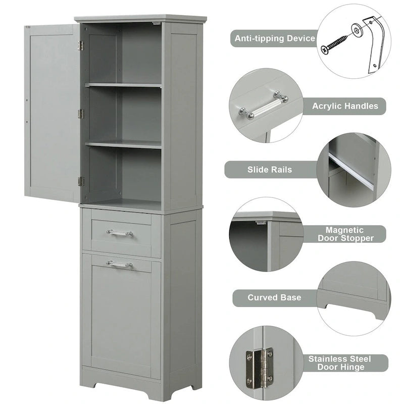 Freestanding Bathroom Storage Cabinet with Drawers