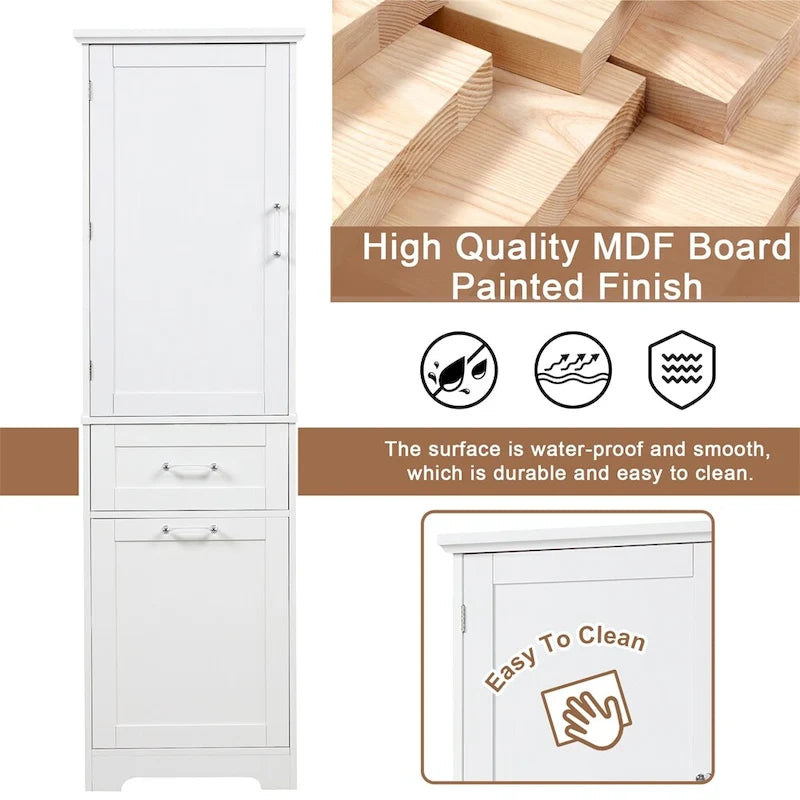 Freestanding Bathroom Storage Cabinet with Drawers