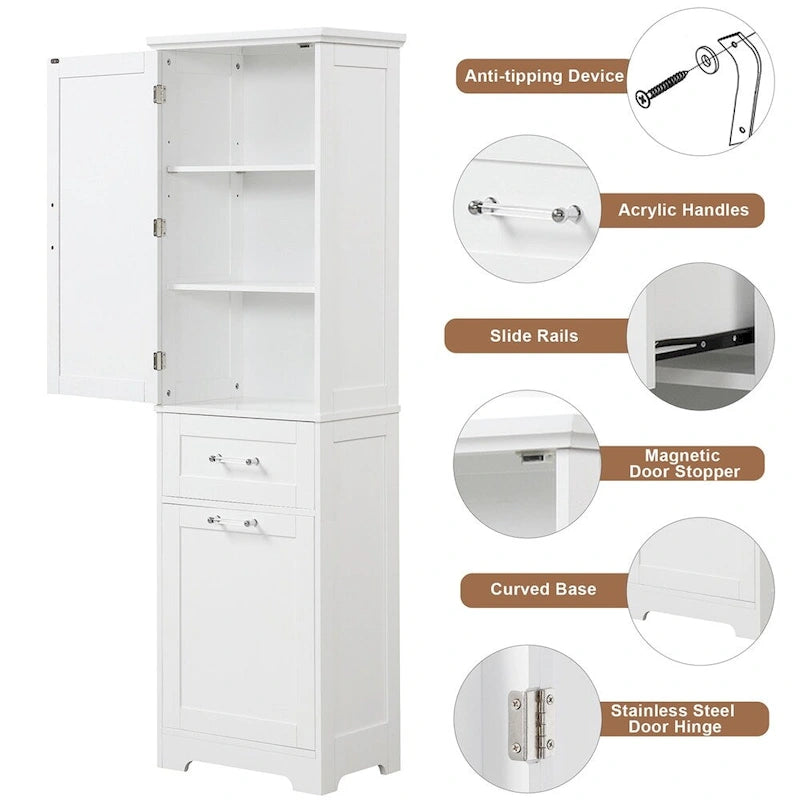 Freestanding Bathroom Storage Cabinet with Drawers